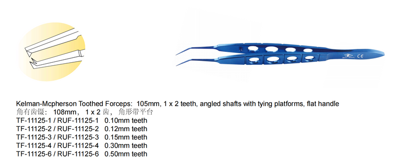 Mcpherson Toothed Forceps 108mm