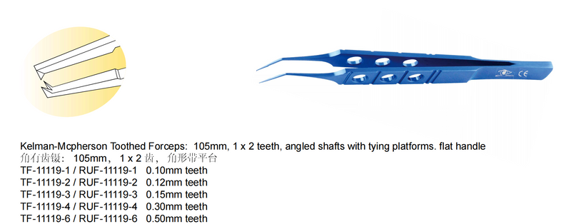 Mcpherson Toothed Forceps 105mm
